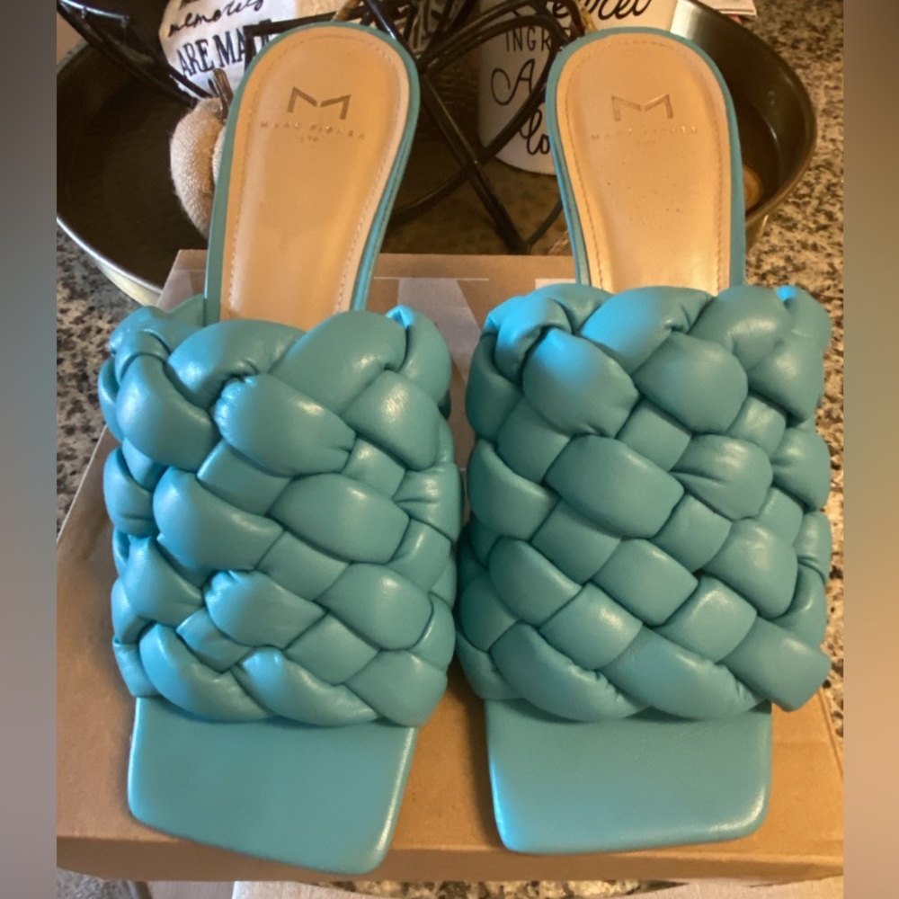 Marc Fisher Turquoise Mules